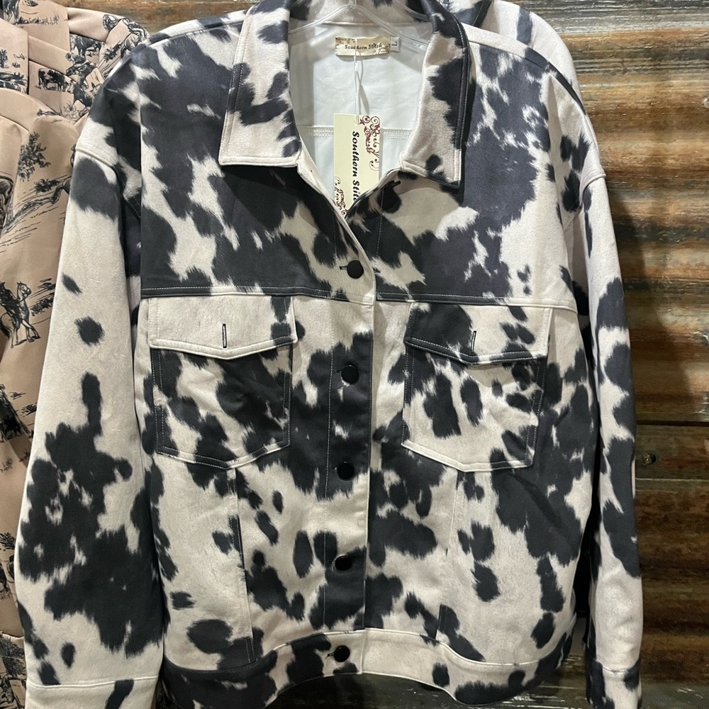 Cow Print Western Women's Jacket